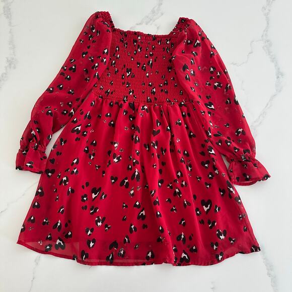 Target Art Class Girls Dress Red Cheetah Print Size Large 10/12 - Picture 5 of 7